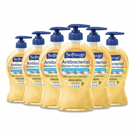 Softsoap Antibacterial Hand Soap, Citrus, 11 1/4 oz Pump Bottle, PK6 US04206A